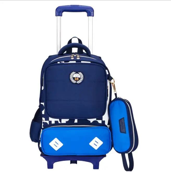 School Trolley Bags Rolling backpack Bag For boys kids wheeled 