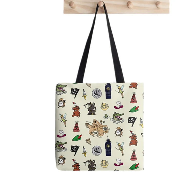 2021 Shopper Northern forest Printed Tote Bag women Funny Harajuku shopper handbag girl Shoulder shopping bag Lady Canvas Bag