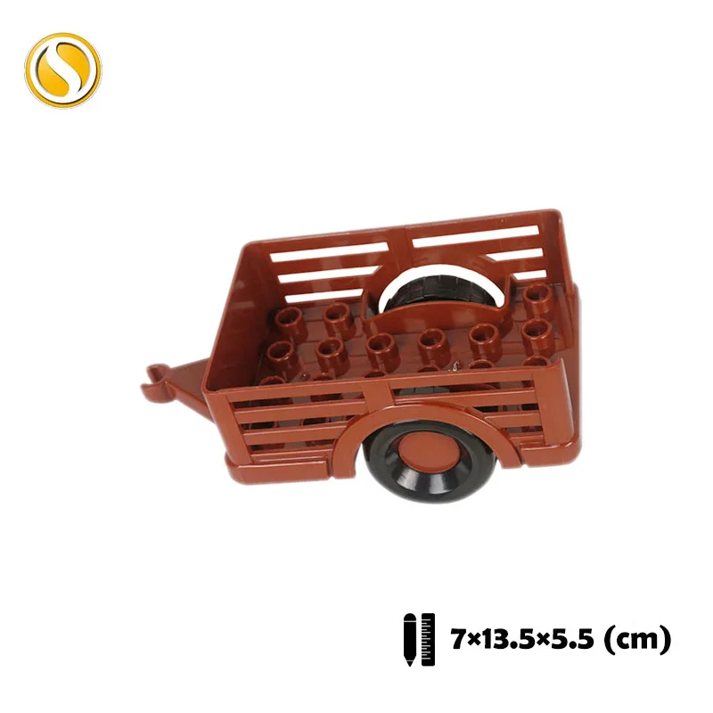 Trailer Car model Airplane Big Building Blocks Vehicle Accessory  Compatible Classic Assemble Bricks Children DIY Toys Girl Gift