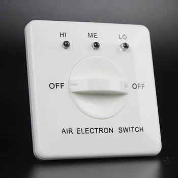 

1 Pc Speed Controller White Three-speed Speed Controller for Home Central Air Condition Panel Pipe Fan