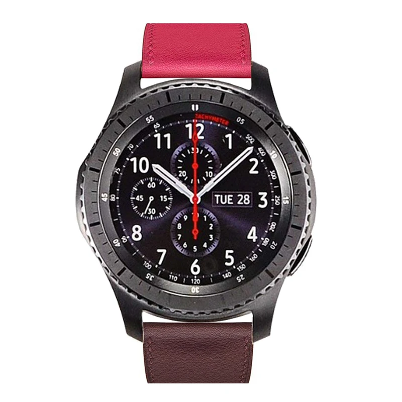 Кожаный ремешок для samsung gear Sport S2 S3 Classic Frontier для Galaxy Watch 42 мм 46 мм ремешок 22 мм быстрая замена ремней