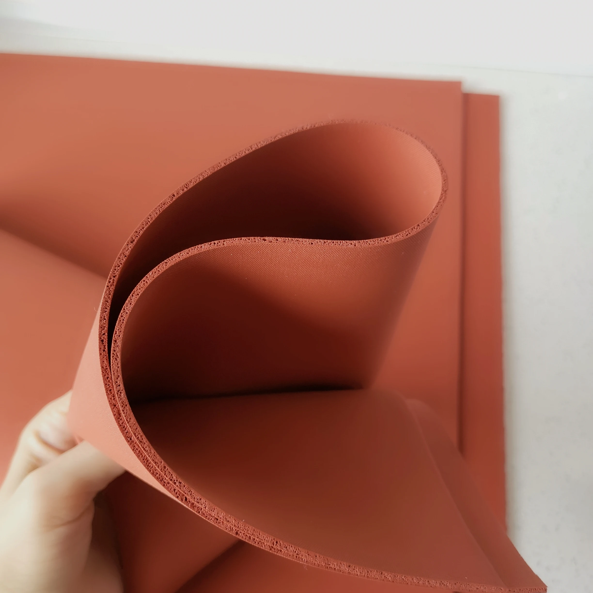 50x50cm 2mm thickness high resistant temperature red foam plate rubber pad silicone rubber use for heat transfer