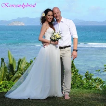 QFS102 новые ремни простой Бохо Кружева Тюль пляжные свадебные платья свадебное платье невесты платье Vestidos De Noiva robe de mariage