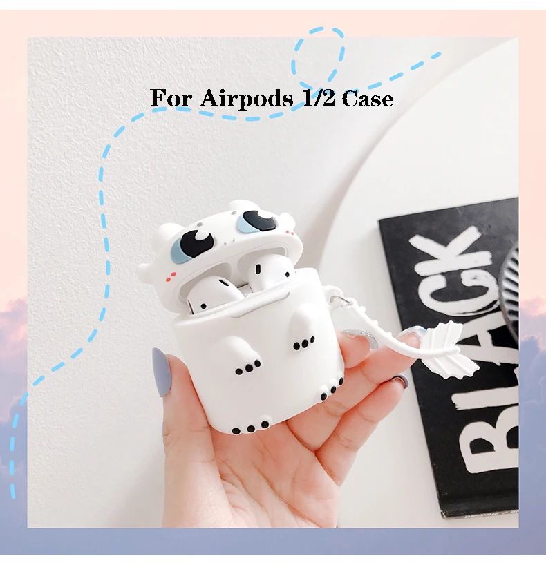 style4 Милые Волшебные ночь с мультяшками силиконовый чехол для Apple AirPods Pro крышка наушники защиты чехол зарядным устройством одежда Funny Dragon - Цвет: style4