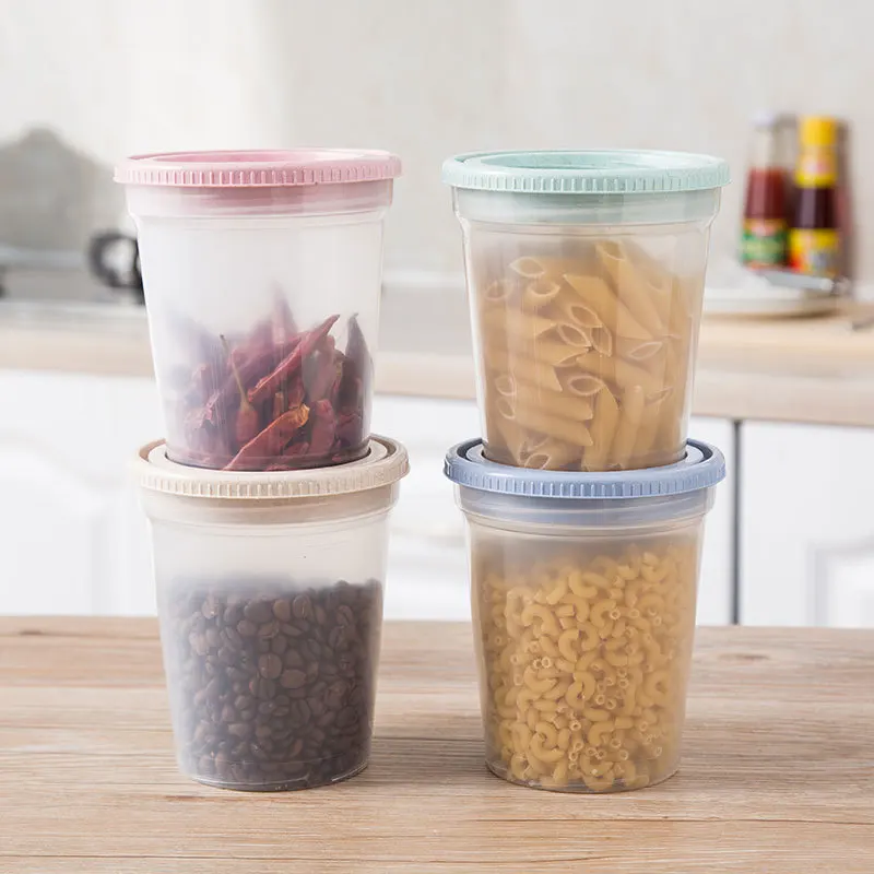 

V4 Individual Dress Kitchen Accept Pot Seal Up Grain Coarse Cereals Rice Bin Bring Cover Wheat Straw Rice Bin