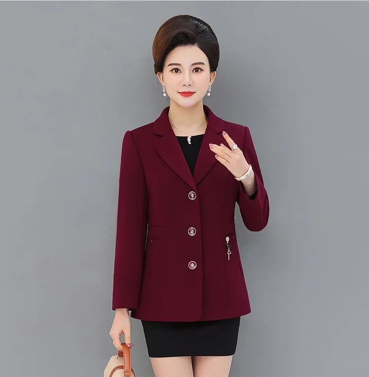 UHYTGF, Женская Весенняя осенняя куртка, однобортная, короткая, 5XL размера плюс, пальто с отворотом, элегантные женские тонкие куртки, chaqueta mujer 575