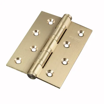 

1 Pc 4 Inch Furniture Hardware Accessories Swing Hinges Thick Gold Pure Copper Wooden Door Hydraulic Buffer Silent Hinge