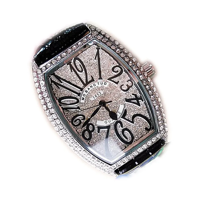 

Women's Watch Digital Silver Shell Wine Barrel Watch