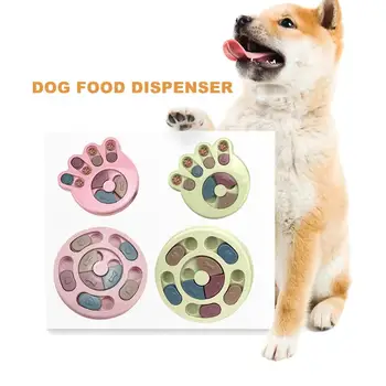 

Educational Toys Moth-proof Dog Training Feeder Bowl Pet Puppy Food Distribution Creative Footprint Shaped Dispenser