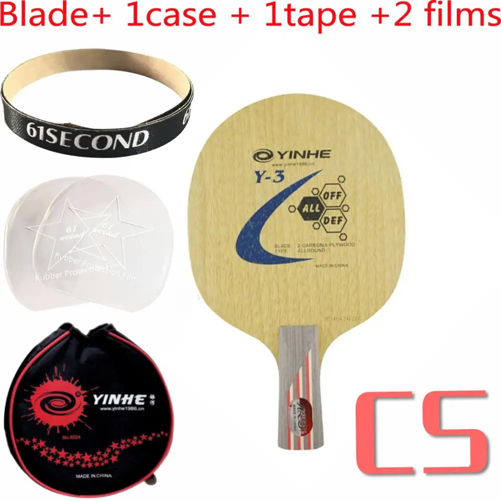 CS with Y 1 case Galaxy Milky Way Yinhe Y-3 Y 3 Y3 5 дерево+ 2 углеродное круглое лезвие для настольного тенниса для ракетки для пинг-понга - Цвет: CS with Y 1 case