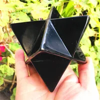 big 500g natural  obsidian scrystal Merkabah Pendulum Crystal Stones Merkaba Stars  Jewelry Necklace Healing Energy Minerals 1