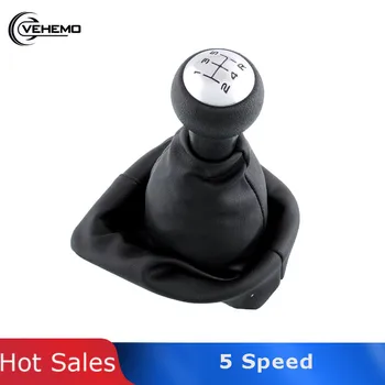 

Vehemo Black 5 Speed PU Gear Shift Knob Boot For Peugeot 307 Repair Auto Replacement Parts Interior Parts