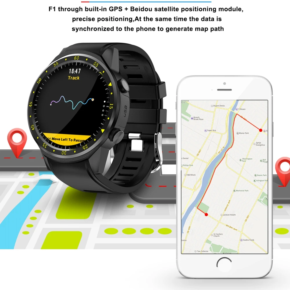 F1 gps Часы сердечного ритма трекер умные часы, Sim карты шагомер спортивные Смарт-часы для Apple huawei Android PK GW12 F2