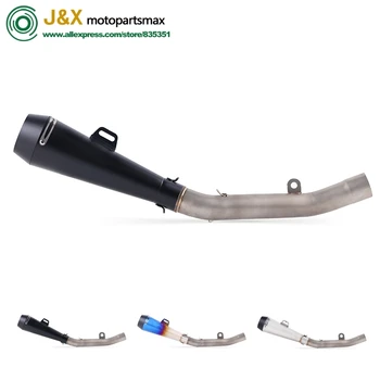 

Motorcycle Full Exhaust Mffler Escape System Contact Middle Link pipe DB Killer Slip On for Kawasaki Z800 Z 800 2013-2017
