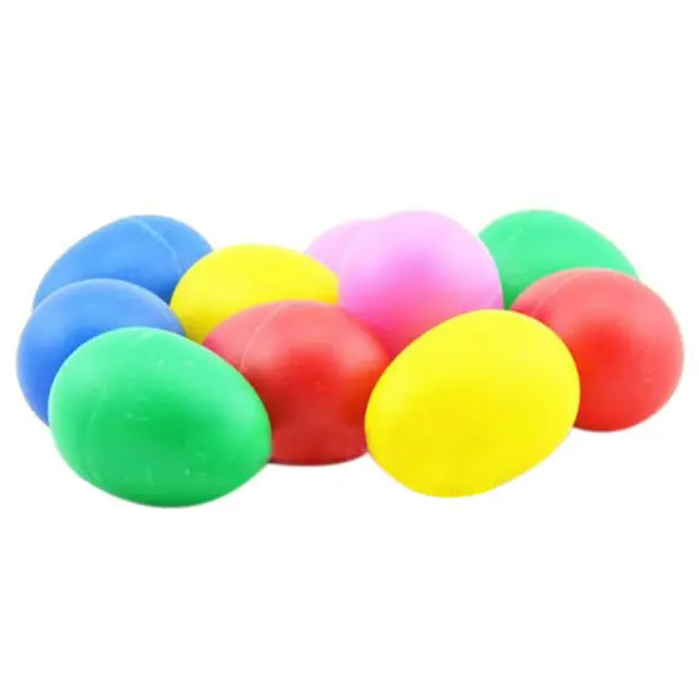 10 Pack Plastic Percussion Musical Instrument Toys Egg Maracas Shakers 4