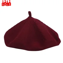 Однотонная элегантная простая шапка, берет, женские зимние шерстяные береты, смесь однотонных цветов, Модный берет для девушек, boinas# ZB