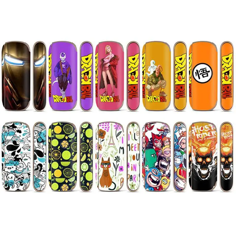 Cartoon Thin PVC Sticker Case Skin E Cigarette For IQOS 3 3.0