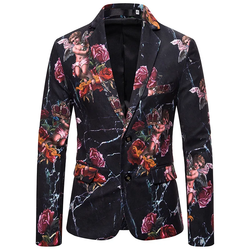 

New Style Figure Printed Men Suit 3D Digital Printing Suit Jacket Xz05