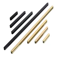 Black Golden Modern Cupboard Kitchen Hardware Wardrobe Closet Pull Aluminum profile Cabinet Drawer Knob Box Handle