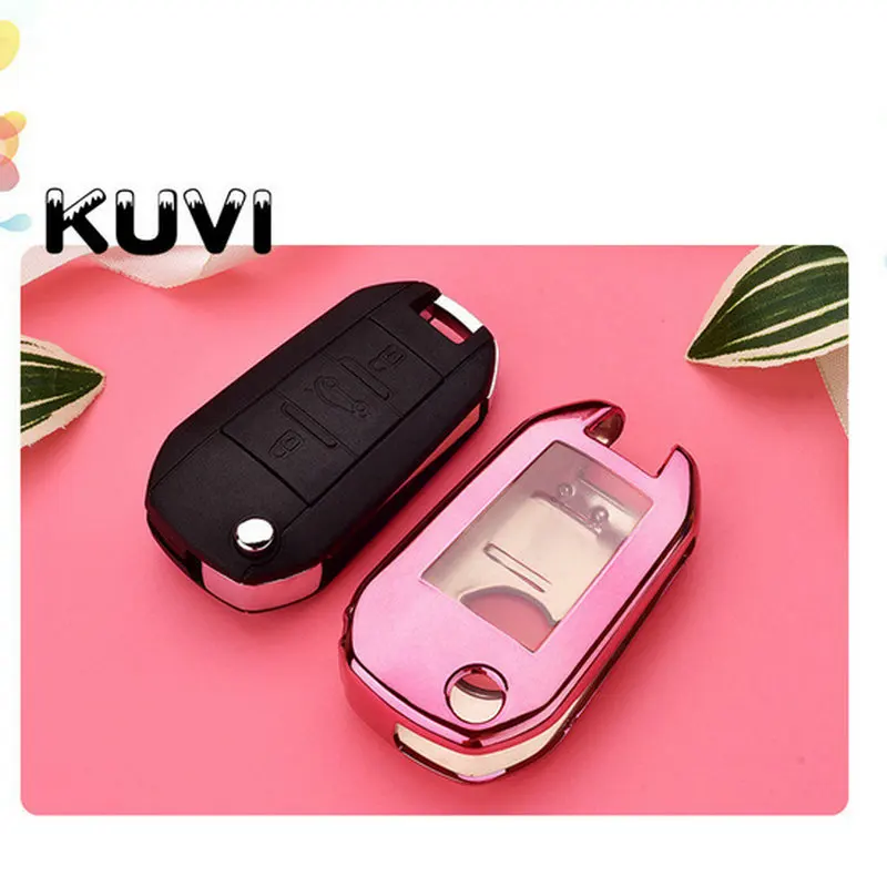 Tpu Car Key Case for Peugeot 3008 208 308 508 408 2008 Protector Cover Holder Skin Car Accessories