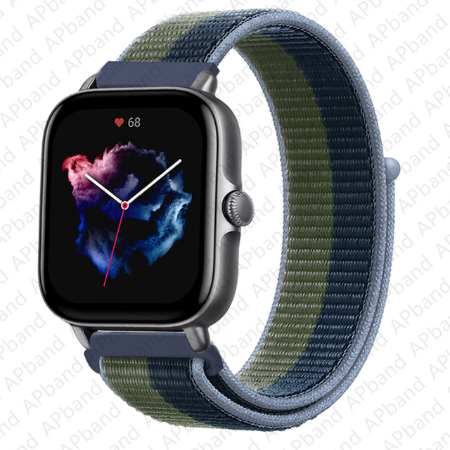 Nylon band For Amazfit GTS/2/2e/GTS2 Mini/GTR 3 Pro 42mm/47mm/GTR2/2e/stratos 2/3 Sport Loop Bracelet Amazfit bip strap