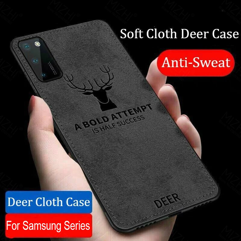 Мягкая тканевая задняя крышка для Samsung Galaxy A21s A51 A71 A31 A41 A11 M21 M31 M30s Note 20 ultra M31s