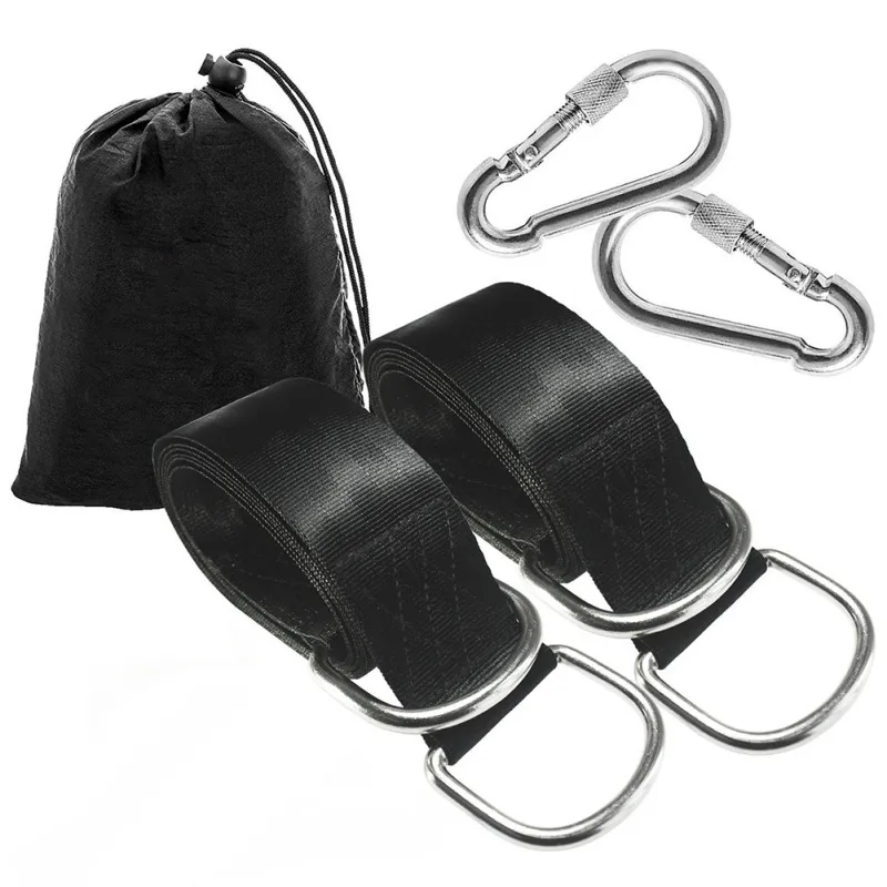 

Tree Swing Hanging Straps Kit With Safer Lock Snap Carabiner Hooks Perfect For Tree Swing Hammocks outdoor Accessories 1PC