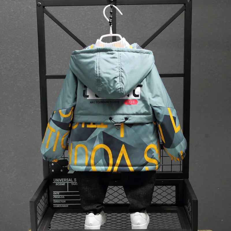 

BOY'S New Style Autumn And Winter 2019 Baby Coat Autumn Padded Autumn plus Cotton Zip-up Shirt Aly- Camouflage Children
