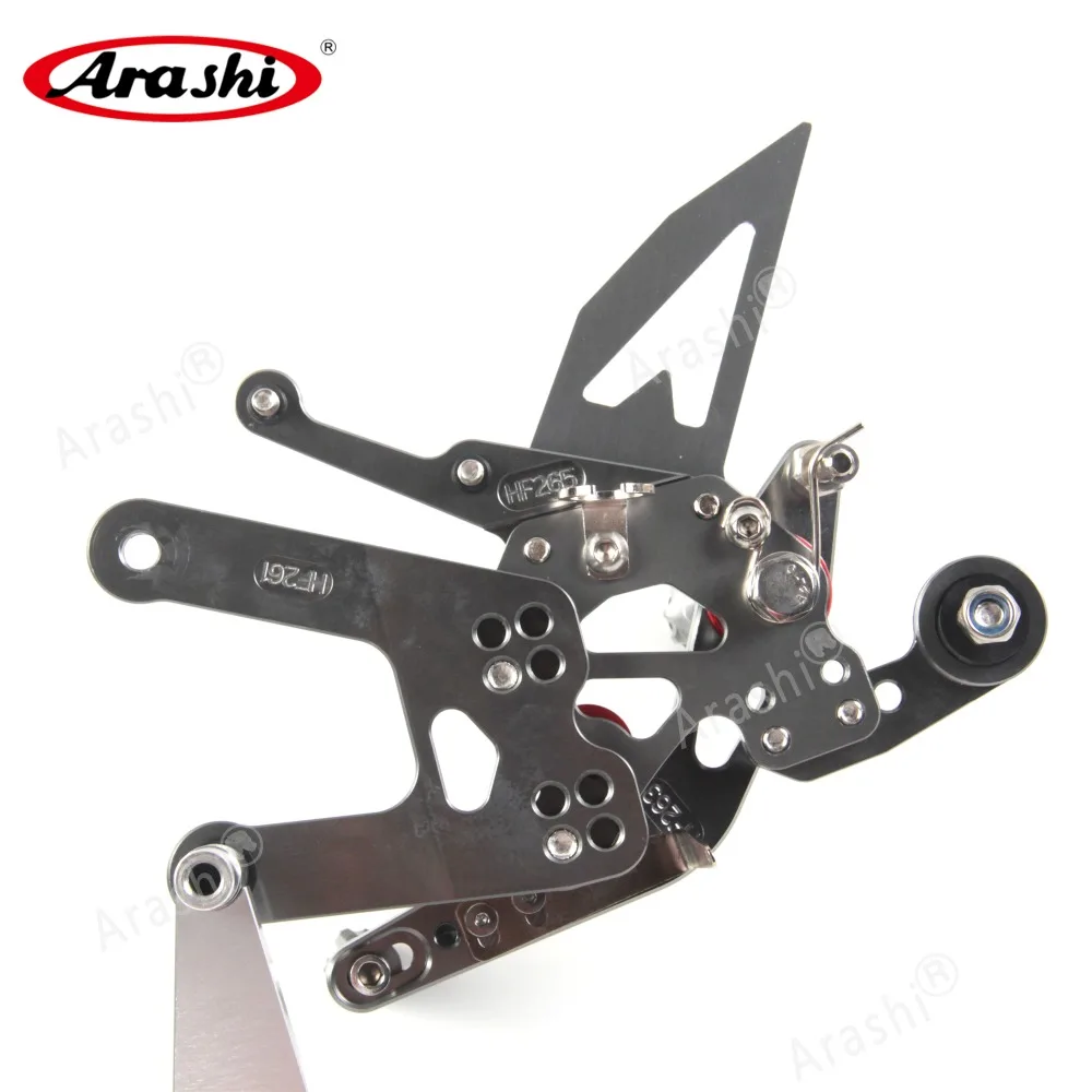 Араши регулируемая подножка Rearsets для YAMAHA YZF R6 2006- YZF-R6 2007 2008 2009 2010 2011 2012 2013 ЧПУ Черный