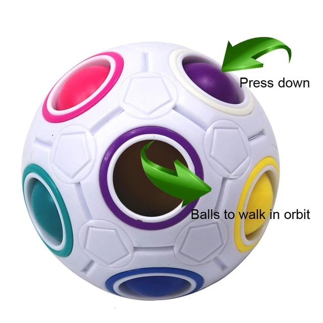 Creative Magic Spheric Cube Speed Rainbow Ball Puzzles Learning Educational Toys For Children Adult Office Anti Stress Gifts 3