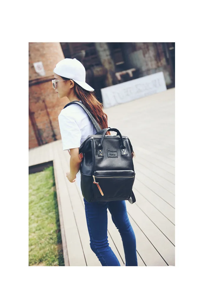 2021 New Leather Backpacks Women School Bags for Teenager Girls Waterproof Fashion Laptop Backpacks Travel Bags Female Rucksack stylish backpacks for teenage girl