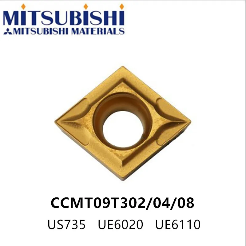 Mitsubishi CCMT09T304 твердосплавные вставки CCMT09T308 UE6020 US735 Токарный станок с ЧПУ держатель токарного инструмента SCLCR09 SCGCR сверлильный стержень CCMT09T3