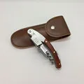 Leather suit Padauk дерево больше функций красное вино открывалка для бутылок голова креветки нож из нержавеющей стали гиппокамп Набор предметов клиренс - Цвет: Leather suit