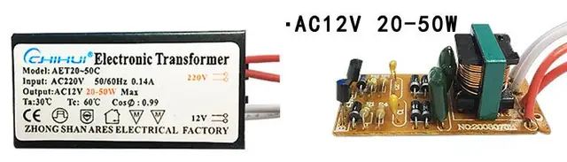 2022 Sufficient Power Electronic Transformer For Halogen Lamp light AC 12V 20W 50W 60W 160W 200W 250W Optional 20 to 50w