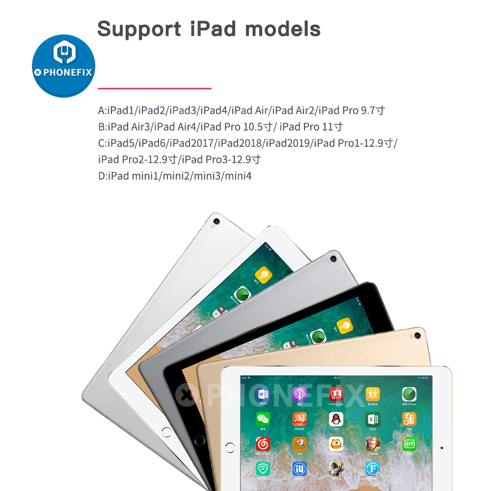 IPad mini 1234 IPAD Pro Air 1234 DC 전원 공급 장치 테스트 케이블 마더 보드 테스트 클립 부트 라인 용 메카닉 태블릿 전원 케이블