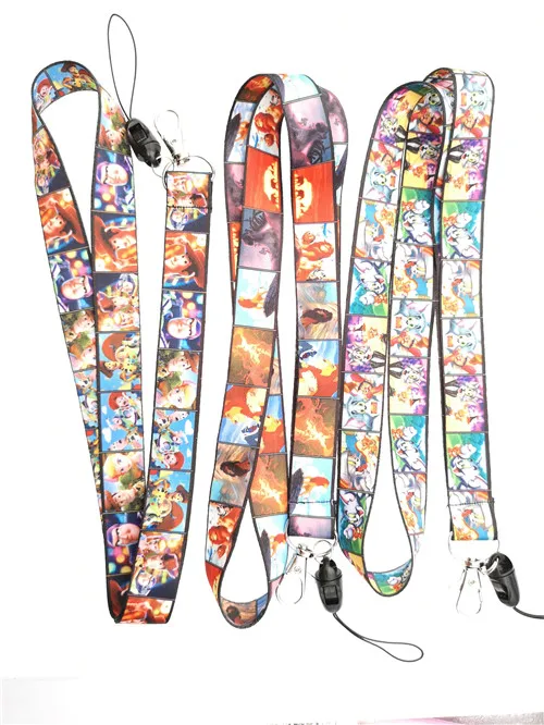 

10pcs/20pcs/50pcs/100pcs lion king Toy story mouse cats lanyard Neck Strap Lanyard Mobile Phone Key Chain ID Badge Key Chains