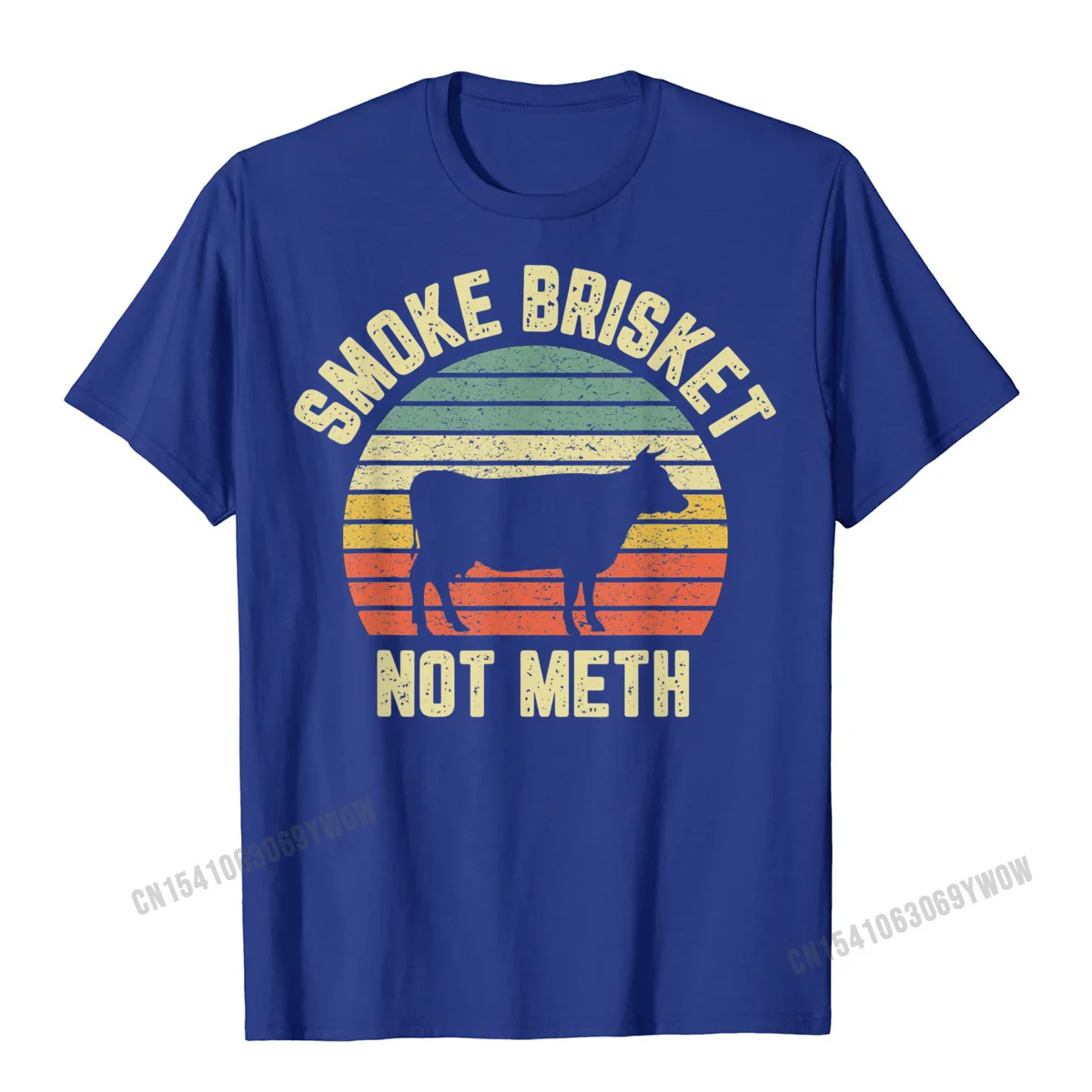 Group O-Neck Tshirts Thanksgiving Day Tops T Shirt Short Sleeve Designer Cotton 3D Printed Tops Tees Printing Men Funny BBQ Shirt Smoke Brisket Not Meth Novelty Grilling T-Shirt__739 blue