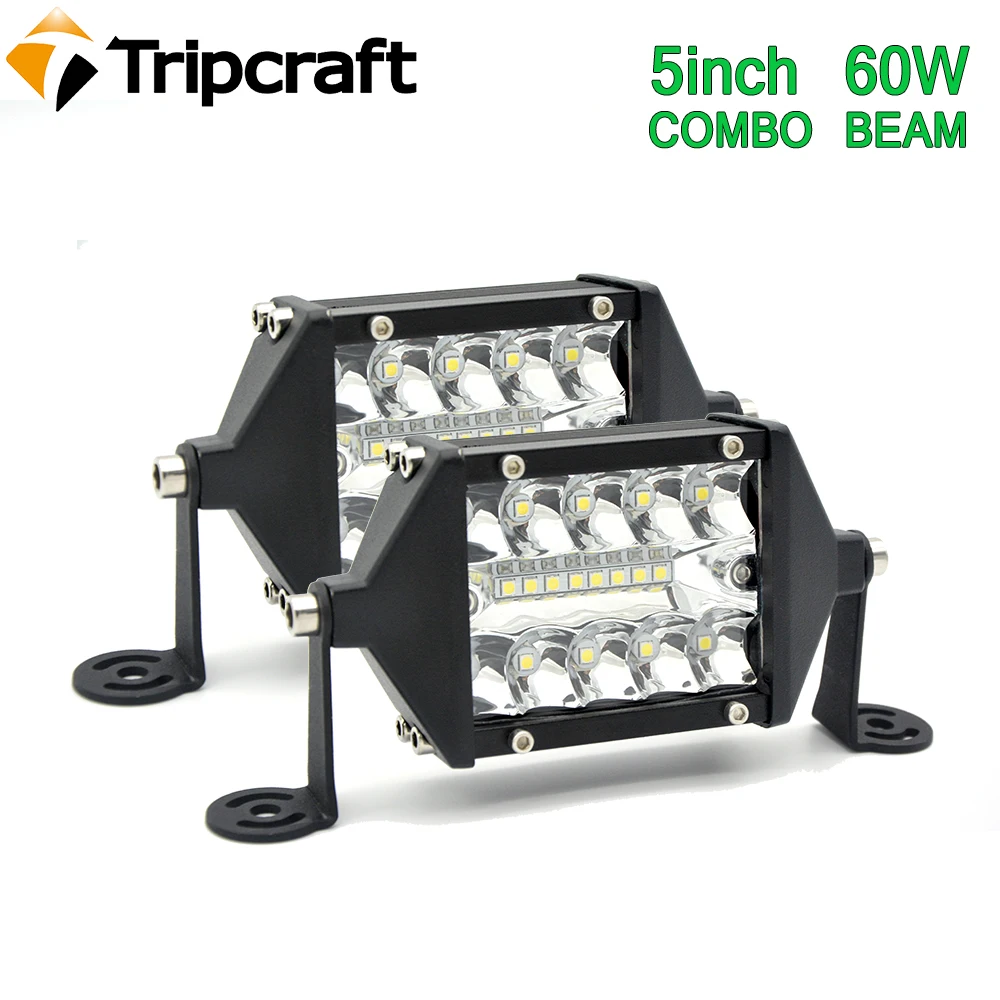 Tripcraft 5in/8in LED Work Light LED Light Bar Combo Beam IP68 Waterproof for 4X4 Work Driving Offroad Boat Car Tractor Truck