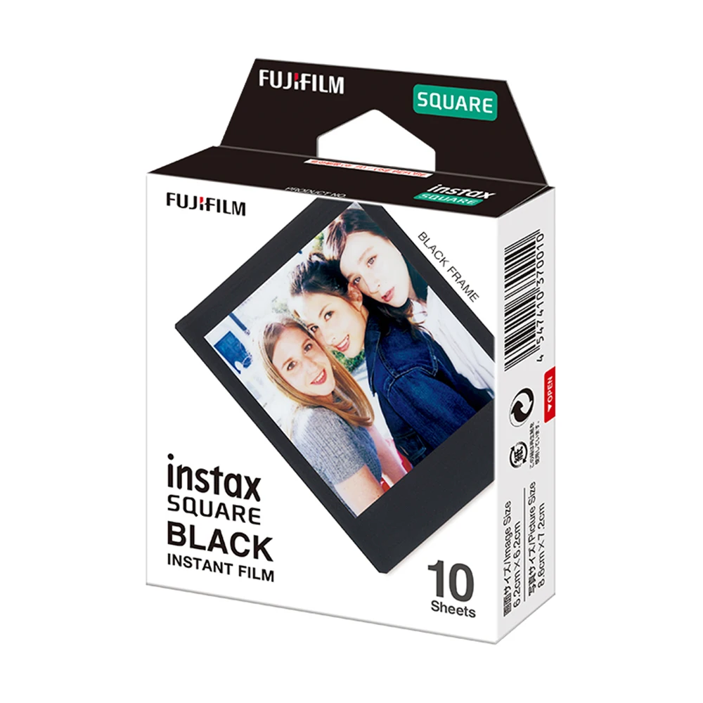 Fujifilm Instax квадратный 10 шт. мгновенная пленка фотобумага черная рамка для Fujifilm instax квадратный SQ20 SQ10 SQ6 SHARE SP-3 SQ принтер - Цвет: 10 Sheets