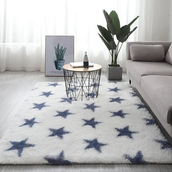 

Nordic carpet bedroom plush floor mat living room coffee table tatami rug various flower pattern carpet children crawling rug