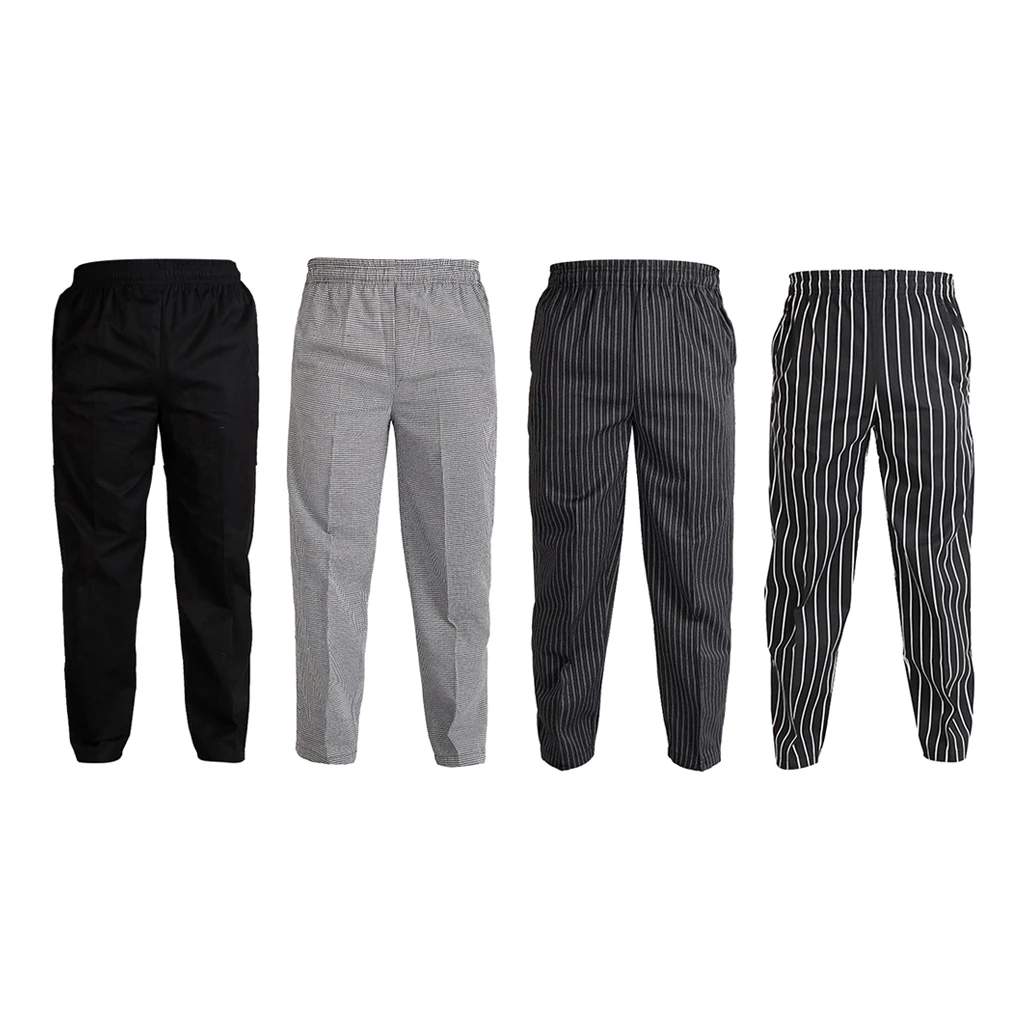 Breathable Work Pant for Men and Women 4 Patterns 5 Sizes Chef Pants Trousers 