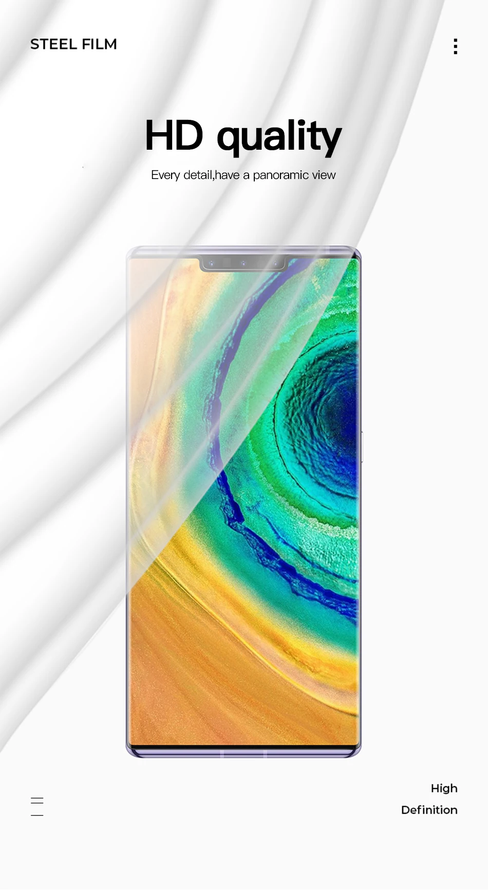 Benks Curved Tempered Glass VPRO Full Coverage For Huawei Mate 30 Full Protector Glass XPRO For Mate 30 Pro HD Transparent Film (9)