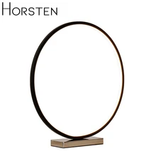 Скандинавский креативный арт-деко Диммируемый светодиодный настольный светильник минимализм современный круглый Настольный светильник прикроватная лампа индивидуальный подарок