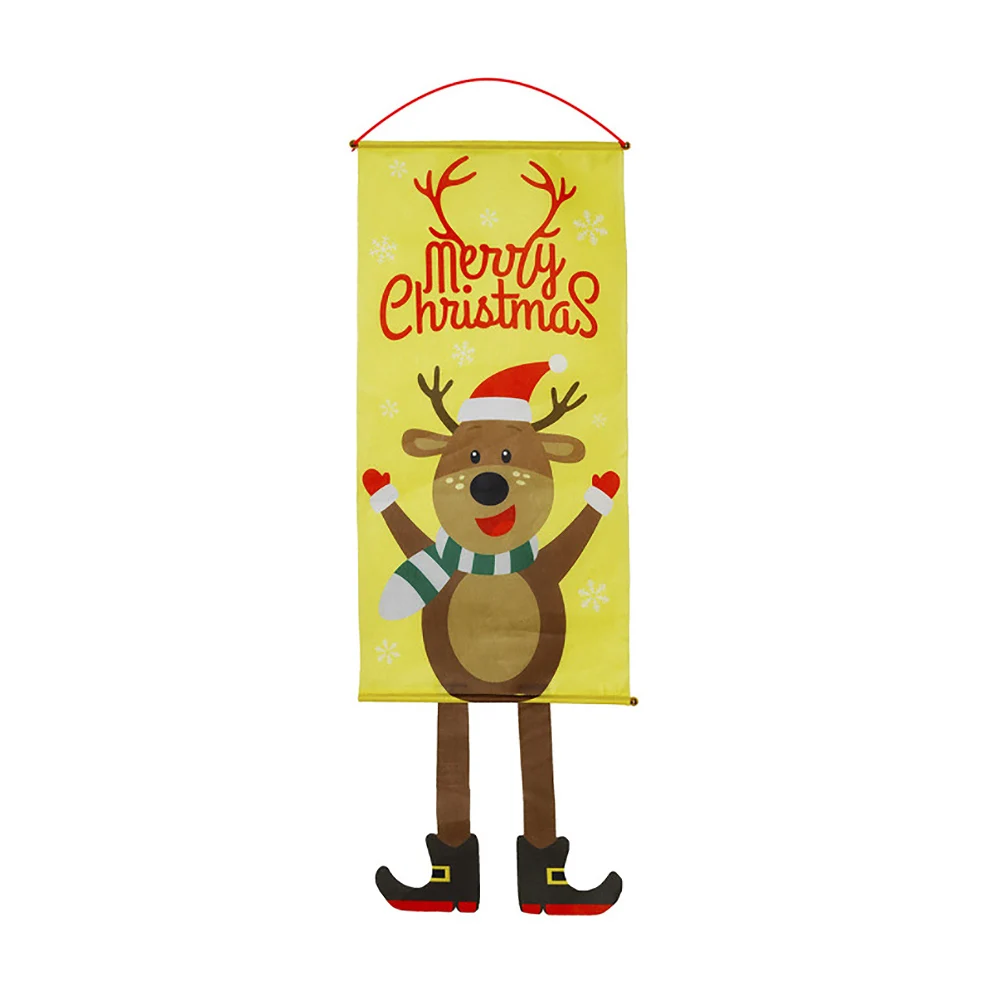 Merry Christmas Porch Sign Decorative Door Banner Christmas Decorations For Home Hanging Christmas Ornaments Navidad New - Цвет: 03