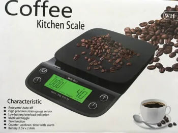 

Electronic Kitchen Scale Drip Coffee Scale With Timer High Precision 3kg/0.1g HD LED display with Silicone mats and tray