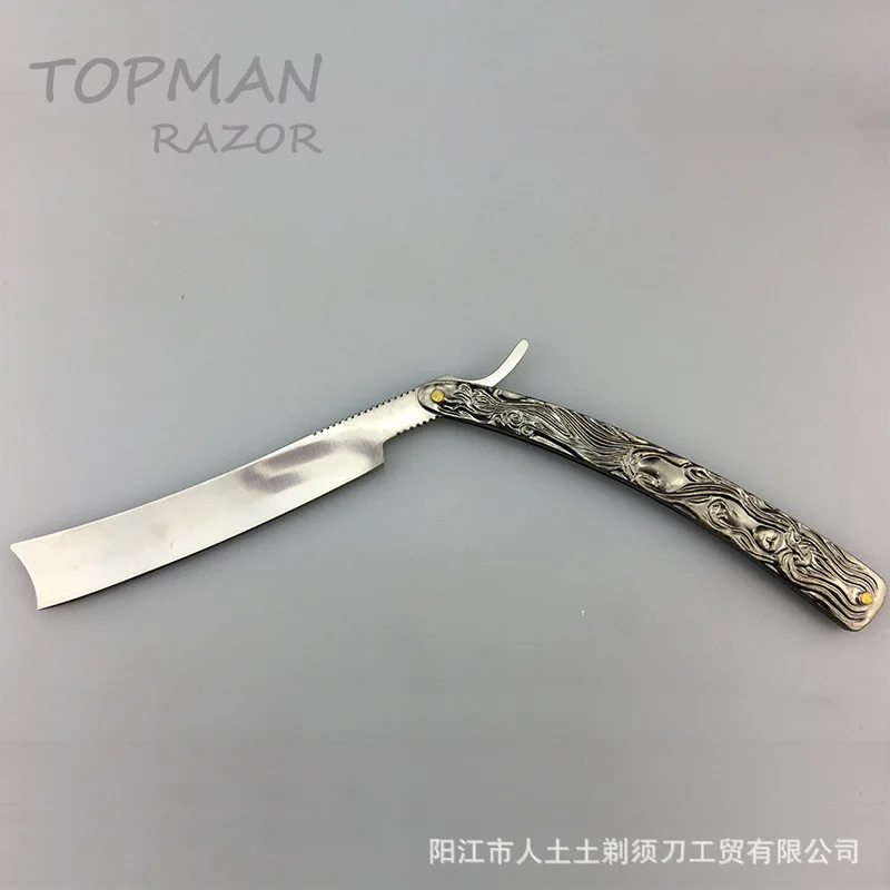 Razor Manual Razor Vintage Gift Eyebrows Hair Razor and Blades Antique Black Folding Shaving Knife G1106 2