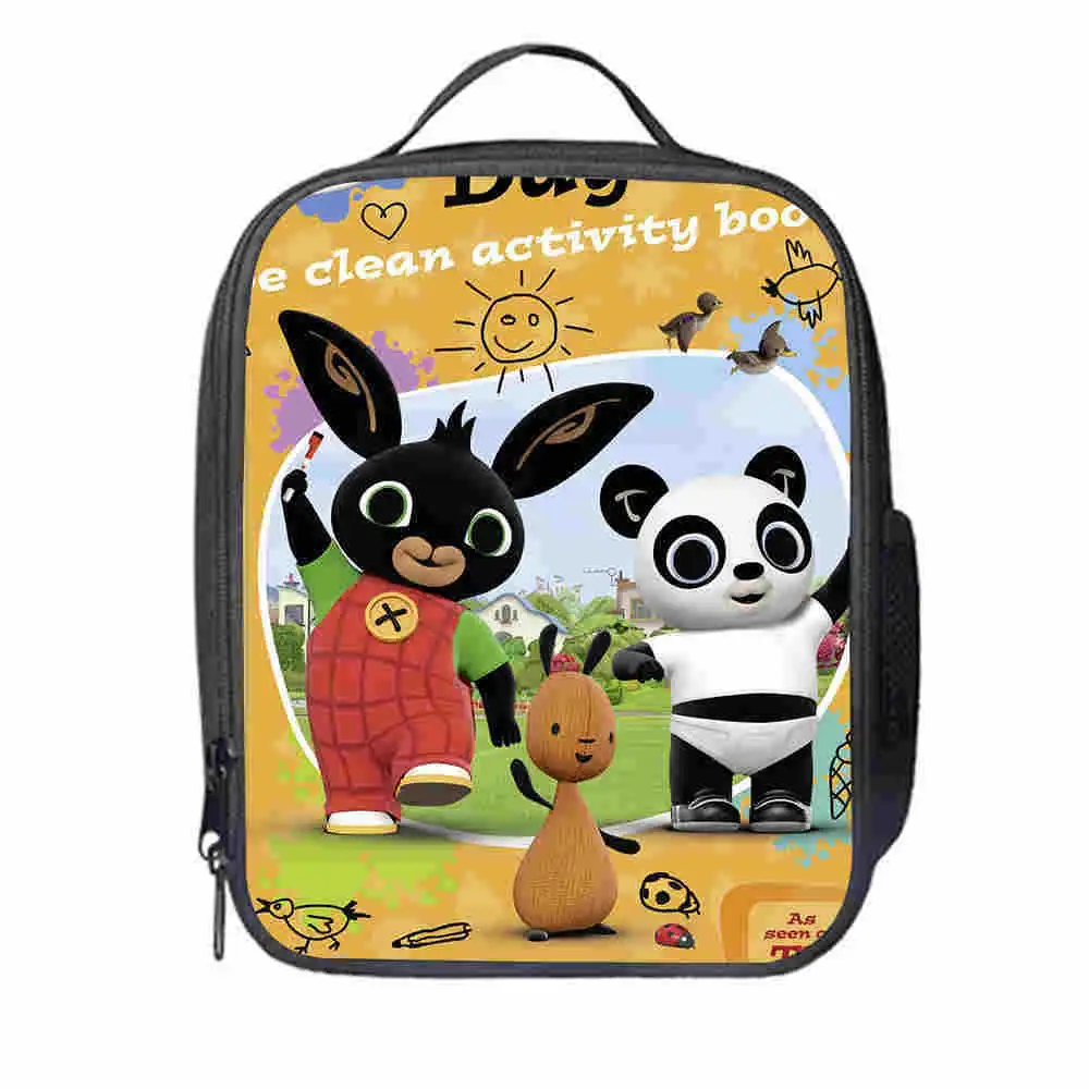 Розовый 25 см Bing Bunny сумки для обеда мультфильм дети открытый портативный ледяной студенческий для мальчиков и девочек милый сумка-холодильник ребенок сумка для пикника подарки на день рождения - Цвет: Розовый
