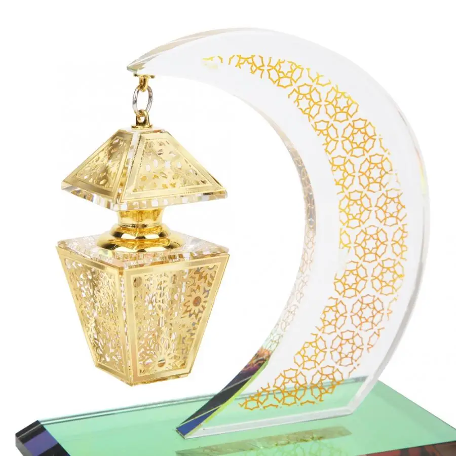 Мусульманская Хрустальная декоративная модель исламского дворца в форме Луны ручной работы сувениры Декор автомобиля