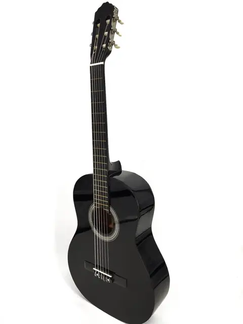 Basswood classic guitar black guitar guitarra for beginner students music lovers