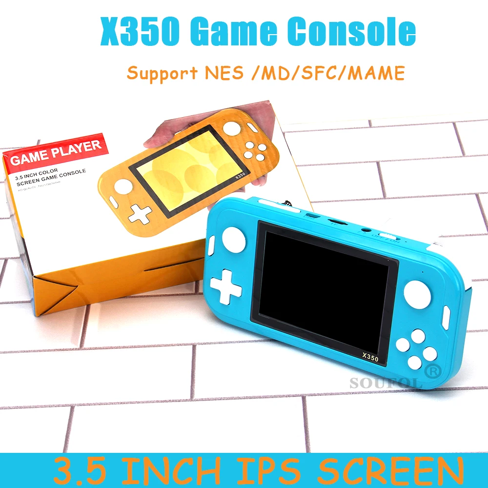 

X350 Mini Retro Handheld Video Game Console Classic Kids Game Players 3.5Inch IPS Screen Dual Joystick Portable Gaming Consoles